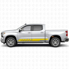 Bandes vinyles inclinées de course pour porte et bas de caisse pour Chevrolet Silverado 1500 T1XX 2019-2026_3