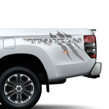 Kit d'autocollants en vinyle de style Raptor pour griffes de lit latérales pour Mitsubishi Triton
 2