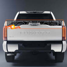 Kit d'autocollants en vinyle topographique pour capot, coffre, hayon pour Toyota Tundra XK70 2021+_2