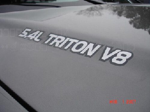 2 Ford 5.4l Triton V8 Hood TRUCK DECALS Autocollants en vinyle