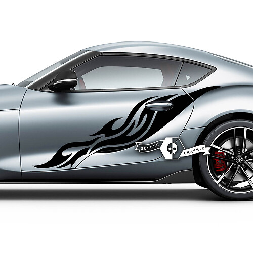 Toyota Supra MKV A90 A91 Portes Côté Tribal Racing Graphics Stickers Autocollants
