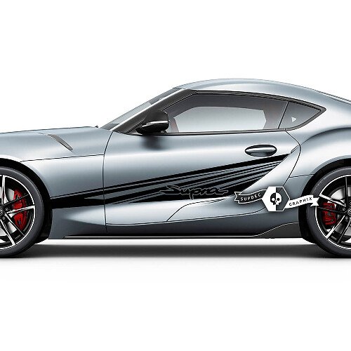 Toyota Supra MKV A90 A91 Portes Side Lines Racing Graphics Stickers Autocollants
