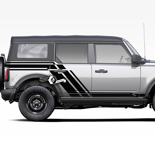 Paire de portes latérales - Autocollants graphiques pour panneau à bascule pour Ford Bronco 20212022 2023
