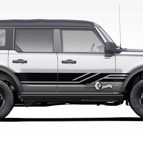 Paire d'autocollants à bandes latérales de portes pour Musclecar horse 2021 2022 2023
