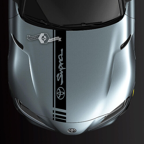 Toyota Supra MK V A90 A91 Hood Racing Stripe Graphics Autocollant autocollant
