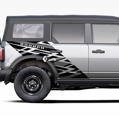 Lit latéral Ford Bronco arrière arrière graphiques Graphiques Splash Stickers Stickers
