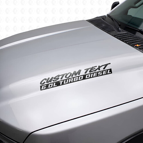 Kit de décalcomanies vinyles capot Turbo Diesel 6.0L pour Musclecar F250 F350