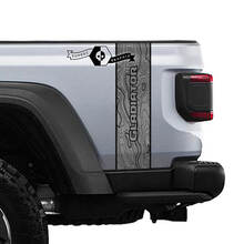 Jeep Gladiator Logo Carte topographique Bande latérale arrière Graphiques en vinyle JT Rubicon Mojave
 2
