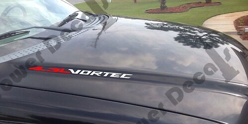 Autocollant en vinyle pour capot 4.3L Vortec pour Chevrolet Silverado