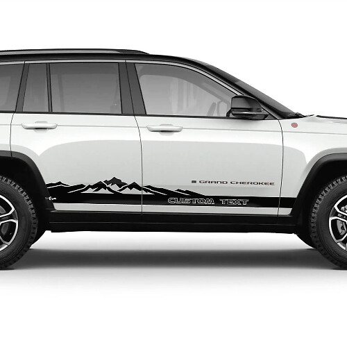 Kit d'autocollants vinyle bandes latérales personnalisées pour Jeep Grand Cherokee