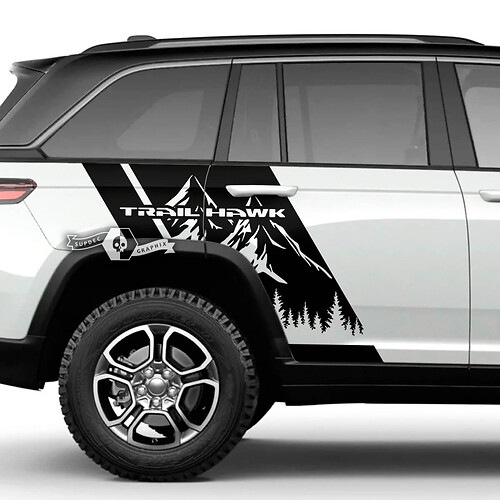 Jeep Grand Cherokee Trackhawk Lit Fender Forest Mountain Kit Vinyle Autocollant Décalcomanie Graphique
