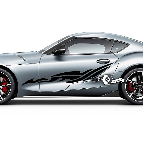 Paire d'autocollants graphiques latéraux pour Toyota Supra MKV A90 A91
