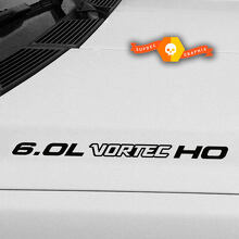 Kit d'autocollants en vinyle pour capot Vortec HO 6.0L pour camion Chevy 4x4_2