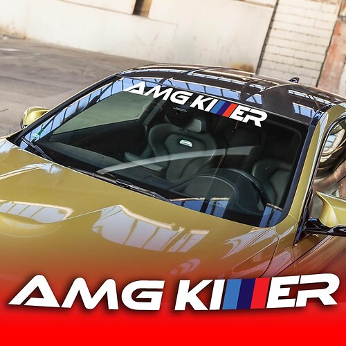Autocollant vinyle AMG Killer M-Style pour pare-brise BMW M5