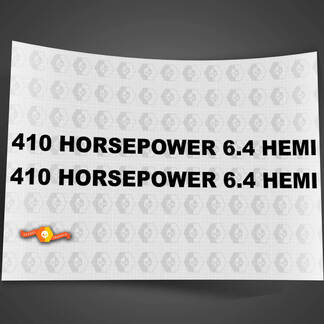 Stickers Capot Hemi Custom Dodge 410 HORSEPOWER 6.4 HEMI
