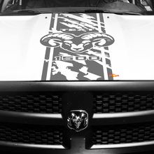 Autocollant vinyle capot bande style usé Hemi pour Dodge Ram 1500_2