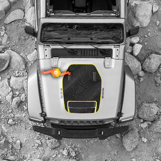Capot pour 2021 2022 2023 Jeep Wrangler Rubicon autocollant graphique vinyle SupDec Design
