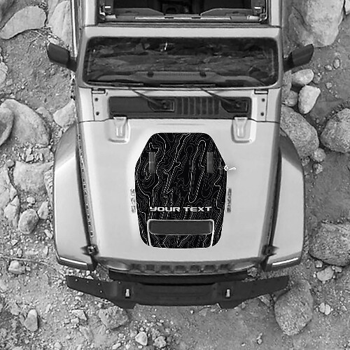 Capot pour 2021 2022 2023 Jeep montagnes Wrangler Logo Rubicon autocollant graphique vinyle SupDec Design
