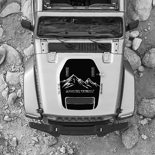 Capot pour 2021 2022 2023 Jeep montagnes Wrangler carte topographique Topo Rubicon autocollant graphique vinyle SupDec Design
