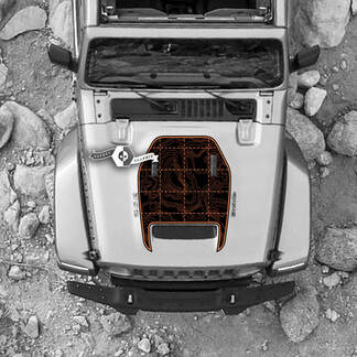 Autocollant de capot avec carte topographique, autocollant graphique en vinyle pour Jeep Wrangler Rubicon JL
