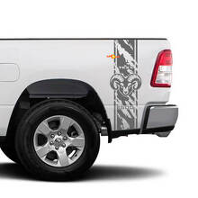 Autocollant en vinyle à rayures style usé Hemi pour le panneau de lit Dodge Ram 1500_2