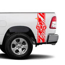 Autocollant en vinyle à rayures style usé Hemi pour le panneau de lit Dodge Ram 1500_3