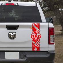 Autocollant Vinyle Décoratif Style Usé Hemi pour Hayon Dodge Ram 1500_3