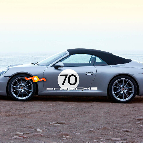 Kit d'autocollants en vinyle Heritage Style Roundel pour porte latérale Porsche 911 Speedster