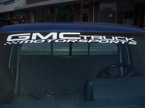 Autocollant vinyle autocollant pare-brise GMC Truck Motorsports