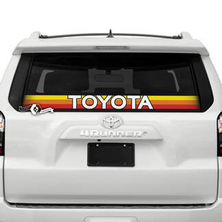 Toyota pare-brise lunette arrière coucher de soleil tricolore vinyle Logo décalcomanies autocollants pour Toyo
