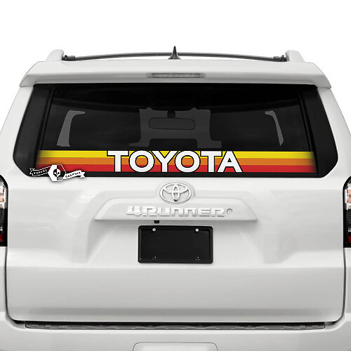 Autocollant vinyl pour lunette arrière avec logo style vintage pour camions Toyota