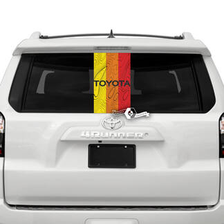 Toyota pare-brise lunette arrière coucher de soleil tricolore vinyle Logo décalcomanies autocollants pour Toyo
