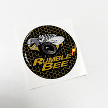 Rumble Bee nid d'abeille jaune carburant porte emblème dôme décalcomanie pour Challenger Dodge
 3