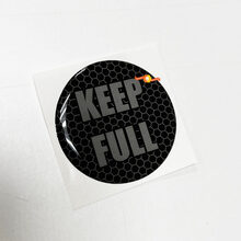 Autocollant en forme de dôme pour porte de carburant gris nid d'abeille, autocollant pour Challenger Dodge
 2