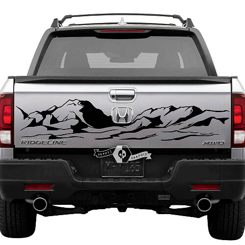 Arrière Honda Ridgeline Mountains vinyle hayon autocollant graphique
