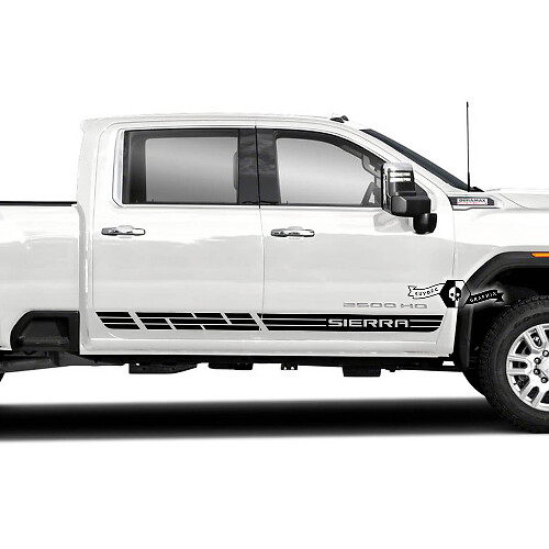 Kit de décalcomanies vinyles bandes latérales lettrage Sierra pour GMC Sierra 2500HD 2022
