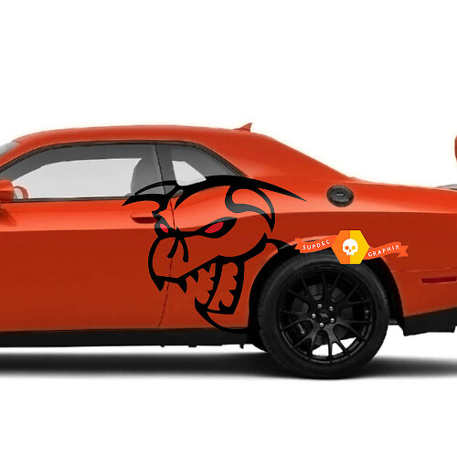 Kit de stickers vinyle ailes style Hellcat Demon pour Dodge Challenger Charger