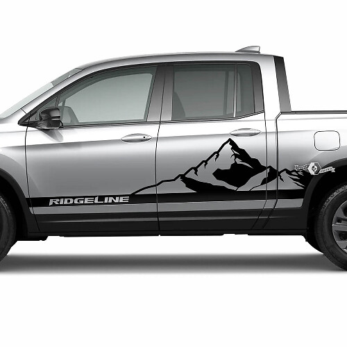 Paire 2023 Honda Ridgeline Mountains Vinyl Body Doors Sticker Sticker Graphics
