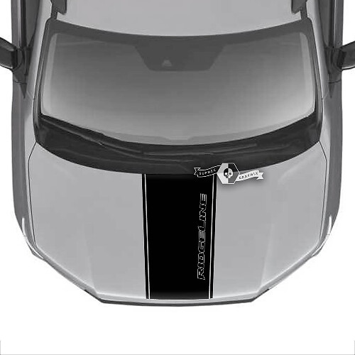 Capot Honda Ridgeline Stripe Logo Trim Center Vinyl Decal Stickers Sticker Graphics SupDec Design
