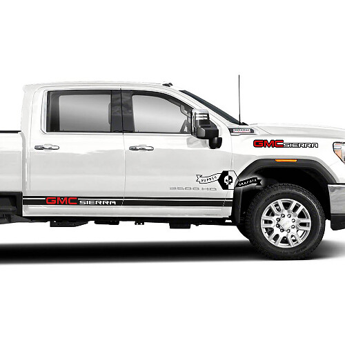 Autocollant Bandes Latérales en Vinyle Lettrage GMC Sierra pour GMC Sierra
