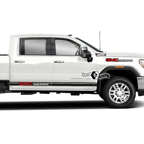 Kit d'autocollants en vinyle pour lettrage Sierra et bandes latérales pour GMC Sierra 2500HD 2022