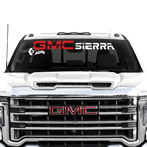 Autocollant vinyle bande pare-brise GMC Sierra pour Sierra 2500HD 2022