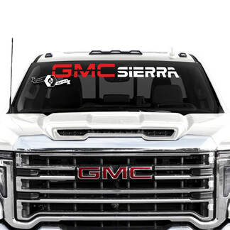 Pare-brise GMC Sierra 2500HD 2022 Autocollants à rayures en vinyle pour GMC Sierra Graphics 2 couleurs
