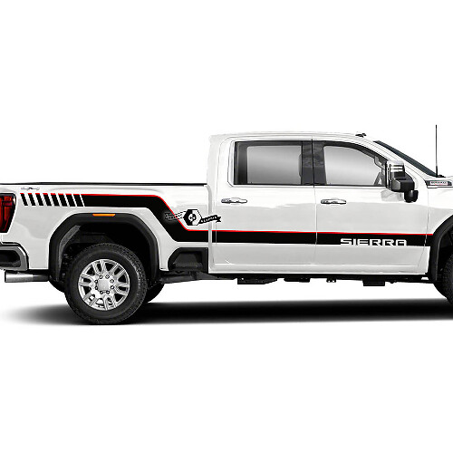 Kit de décalcomanies en vinyle bandes latérales incurvées Sierra pour GMC Sierra 2500HD 2022