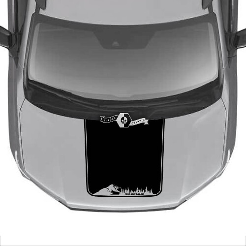 Capot Honda Ridgeline Stripe 2020 2021 2022 2023 Trim Mountains Forest Center Vinyl Decal Stickers Sticker Graphics SupDec Design
