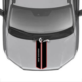 Capot Honda Ridgeline Stripe 2020 2021 2022 2023 Centre Vinyle Autocollant Autocollants Graphiques SupDec Conception 2 Couleurs
