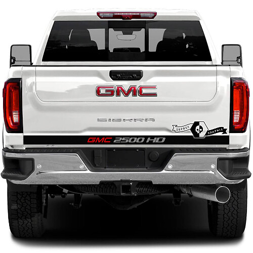 Autocollant en vinyle bande lettrage GMC pour hayon GMC Sierra 2500HD 2022-23