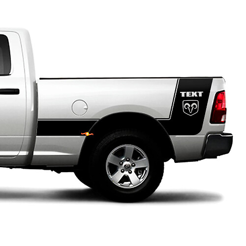 Autocollant Vinyle Personnalisé Rayures Logo Hemi Latéral pour Dodge Ram 1500