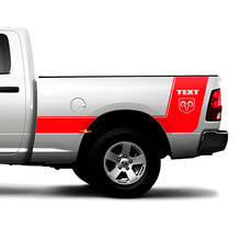 Autocollant Vinyle Personnalisé Rayures Logo Hemi Latéral pour Dodge Ram 1500_2