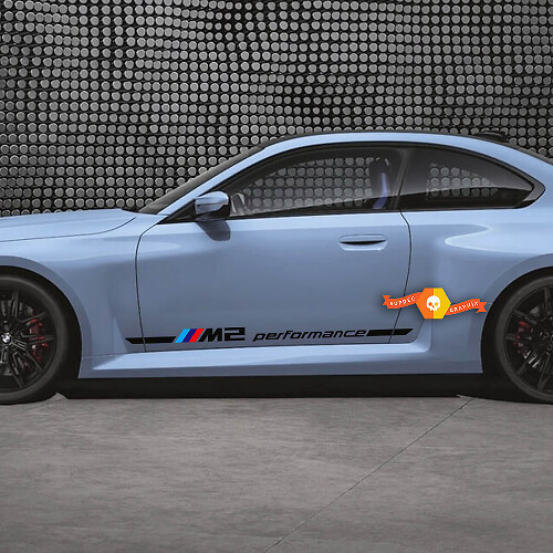 2x 2023 BMW M2 G87 M Performance Stripes autocollant en vinyle
